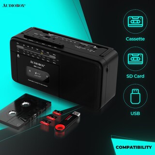 Foto 2 | Foto 2 | Reproductor De Casetes Portátil Audiobox Rxc-15rbt Con Bluetooth - Venta Internacional.
