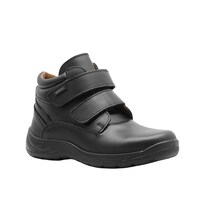 Bota Escolar Para Niño Audaz  Piel Ajuste Contactel Doble Negro