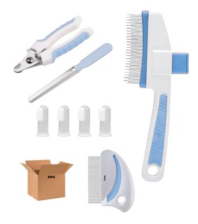 Foto 1 | Foto 1 | Peinado Y Autolimpieza De Mascotas Con Botón De Liberación Azul Claro