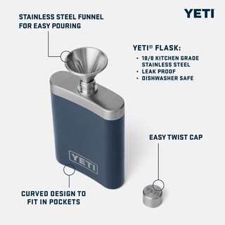 Foto 2 | Foto 2 | Frasco Yeti De 200 Ml 7 Onzas Con Embudo De Acero Inoxidable Negro - Venta Internacional.