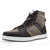 Tenis Atacama Valentino Protección Biker Calzado Bota Negra Gris Para Moto De Piel