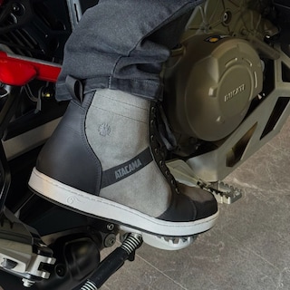 Foto 6 | Foto 6 | Tenis Atacama Valentino Protección Biker Calzado Bota Negra Gris Para Moto De Piel