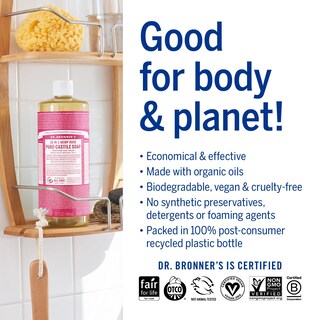 Foto 5 | Foto 5 | Jabón Líquido Dr. Bronner's Pure-castile Magic Rose 473 Ml Paquete De 2 - Venta Internacional.