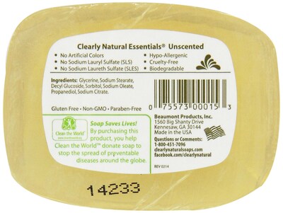 Foto 2 | Foto 2 | Barra De Jabón Clearly Natural Glicerine Sin Perfume 120 Ml Paquete De 4 - Venta Internacional.