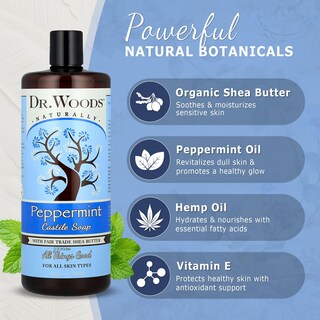 Foto 3 | Foto 3 | Jabón Líquido De Castilla Dr. Woods Peppermint 960 Ml  Paquete De 2 - Venta Internacional.