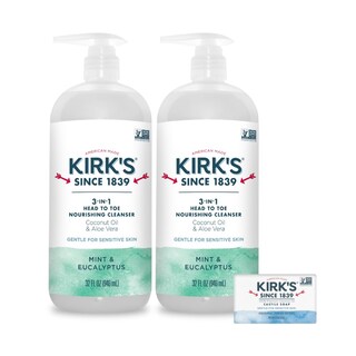 Foto 1 | Foto 1 | Limpiador Kirk's 3 En 1  Nutritivo De Pies A Cabeza  960 Ml  Paquete De 2 - Venta Internacional.