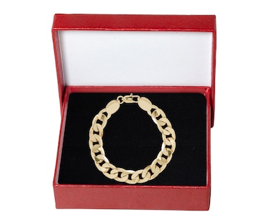 Foto 4 | Foto 4 | Pulsera Barbada Ancha Caballero 12mm Ancho 22cm Horoz Chapa De Oro 18k Ch142