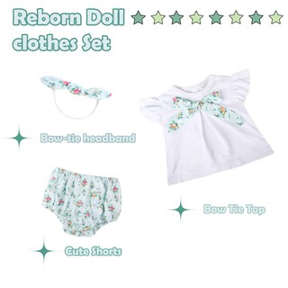 Foto 2 | Foto 2 | Set De Ropa Para La Muñeca Reborn Baby Doll Wooroy 45-48 Cm Color Rosa Y Blanco - Venta Internacional.