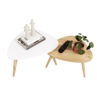 Foto 4 | Foto 4 | Mesa De Centro 2 Pzas Ham Moru Color Blanco Y Roble