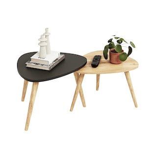 Foto 1 | Foto 1 | Mesa De Centro 2 Pzas Ham Moru Color Negro Y Roble