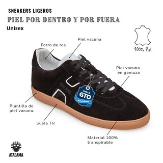 Foto 3 | Foto 3 | Tenis Atacama Harry Gamuza Azul De Piel Forro Vacuno Ligeros Y Cómodos Unisex