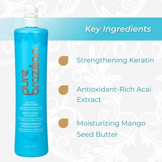 Foto 3 | Foto 3 | Acondicionador Antiencrespamiento Puro Brasileño Con Queratina Y Acai 1 Litro - Venta Internacional.