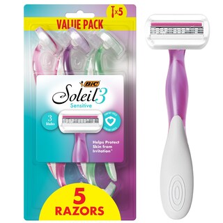 Foto 1 | Foto 1 | Maquinillas De Afeitar Desechables Bic Soleil Sensitive Women  3 Cuchillas X5 - Venta Internacional.