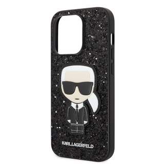 Foto 6 | Foto 6 | Funda Original Karl Brillantina Logo Metal Iphone 14 Pro Negro