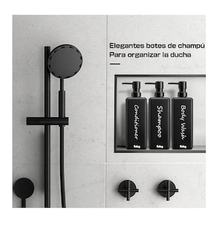 Foto 5 | Foto 5 | Dispensadores De Jabón 3 Pcs Accesorios Para Baño 500 Ml Negro