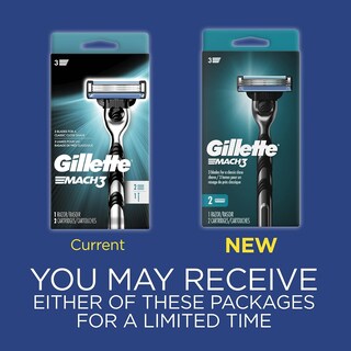 Foto 2 | Foto 2 | Razor Gillette Mach3 Para Hombre Con 1 Mango Y 2 Recambios De Hoja 2 Unidades - Venta Internacional.