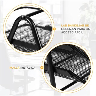 Foto 4 | Foto 4 | Organizador De Escritorio De Metal Con 4 Niveles De Cajones Eo Safe Imports Esi-21509 Negro