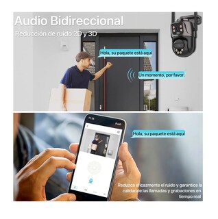 Foto 4 | Foto 4 | Cámara De Seguridad Exterior Wifi 8mp Doble Lente Icsee Negro