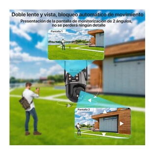 Foto 5 | Foto 5 | Cámara De Seguridad Exterior Wifi 8mp Doble Lente Icsee Negro