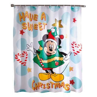 Foto 1 | Foto 1 | Cortina Baño Mickey Sweet Christmas Navidad Estándar Concord