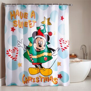 Foto 2 | Foto 2 | Cortina Baño Mickey Sweet Christmas Navidad Estándar Concord