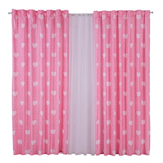 Foto 1 | Foto 1 | Cortina Decorativa Larga Lovely Rosa Poliester Concord