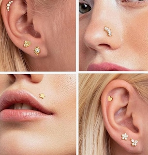 Foto 2 | Foto 2 | Aretes Xtellar Hipoalergénicos Elegantes Y Versátiles Piercing Para Cartílago/hélix/tragus Sin Rosca Acero Quirúrgico
