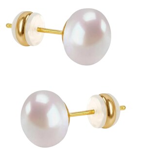 Foto 1 | Foto 1 | Elegantes Aretes Xtellar De Perlas Plata Ley Chapada En Oro 18k Hipoalergénicos Para Mujer