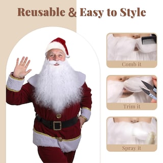 Foto 4 | Foto 4 | Disfraz Fantalook De Barba Falsa De 45 Cm De Largo Para Halloween Y Adultos - Venta Internacional.
