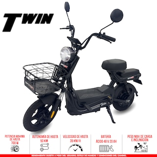 Foto 2 | Foto 2 | Bicimoto Eléctrica Urbana Bikeon Twin 2025 700w Hasta 35km/h Rodado 14”