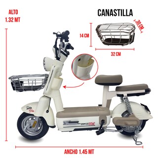 Foto 6 | Foto 6 | Bicimoto Eléctrica Bikeon Twin Plus Beige 2025 700w Hasta 35km/h Rodada 14”