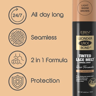 Foto 4 | Foto 4 | Aerosol Teted Lace Melt Ebin New York Wonder Lace Bond - Venta Internacional.