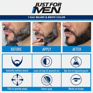 Foto 3 | Foto 3 | Color Para Barba Y Cejas Solo Para Hombres 1 Día Marrón Claro (paquete De 3) - Venta Internacional.