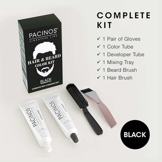 Foto 2 | Foto 2 | Kit De Coloración De Pelo Y Barba Pacinos Para Hombre Color Negro - Venta Internacional.
