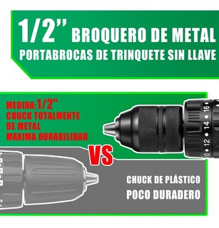 Foto 3 | Foto 3 | Taladro Rotomartillo Lab.g 1/2'' Con 2baterías 3.0ah Estuche Verde