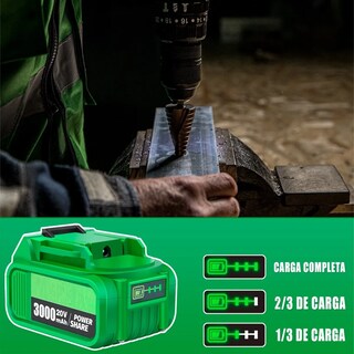 Foto 4 | Foto 4 | Taladro Rotomartillo Lab.g 1/2'' Con 2baterías 3.0ah Estuche Verde