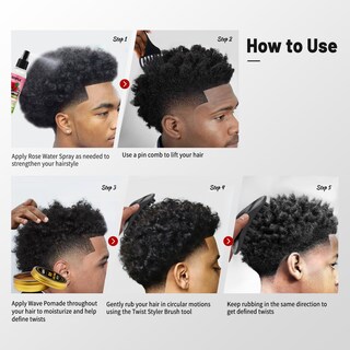 Foto 7 | Foto 7 | Juego De Cepillos Y Peines Wave Pomade Twist Sponge - Venta Internacional.