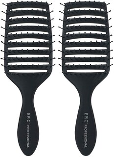 Foto 1 | Foto 1 | Cepillo De Pelo Húmedo Epic Professional De Secado Rápido Negro Paquete De 2 - Venta Internacional.