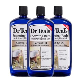 Foto 1 | Foto 1 | Set De Regalo Para Baño Espumoso Aceite De Coco Dr. Teal's 1 Litro (paquete De 3) - Venta Internacional.