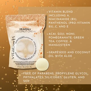 Foto 2 | Foto 2 | Crema De Coco Bath Fizzies Vitabath Heavenly Con Sal De Epsom 6 - Venta Internacional.