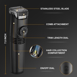 Foto 6 | Foto 6 | Recortadora De Barba Bell+howell Vacutrim Inalámbrica Con Aspiradora Negra - Venta Internacional.