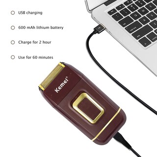 Foto 4 | Foto 4 | Afeitadora Eléctrica Kemei Km-2031 Para Hombre Inalámbrica Y Recargable - Venta Internacional.