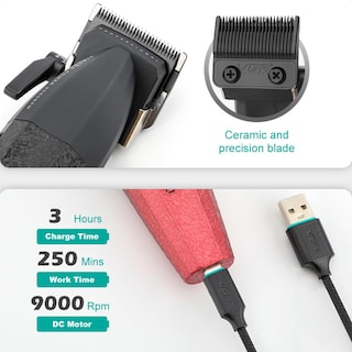 Foto 4 | Foto 4 | Cortapelos Vgr 640 Professional Para Hombre Inalámbrico Color Rojo - Venta Internacional.