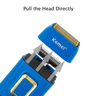 Foto 5 | Foto 5 | Afeitadora Eléctrica Kemei 2031 Double Blade Para Hombre Azul - Venta Internacional.