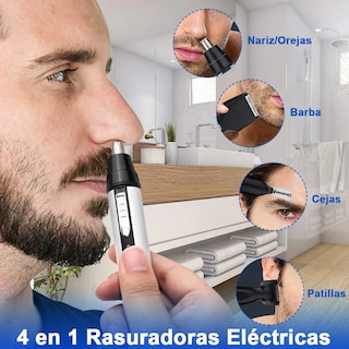 Foto 2 | Foto 2 | ''recortadora Eléctrica De Barba Nariz 4 En 1 Afeitadora Plata ''