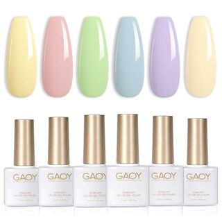 Foto 1 | Foto 1 | Set De Esmaltes De Uñas En Gel Gaoy Rosa Pastel Azul 6 Colores 7 3 Ml - Venta Internacional.