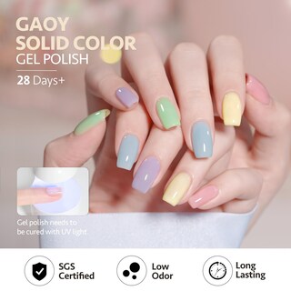 Foto 5 | Foto 5 | Set De Esmaltes De Uñas En Gel Gaoy Rosa Pastel Azul 6 Colores 7 3 Ml - Venta Internacional.