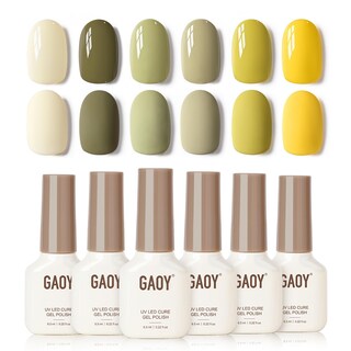 Foto 1 | Foto 1 | Set De Esmaltes De Uñas En Gel Gaoy Green Para Primavera/verano Con Luz Uv - Venta Internacional.