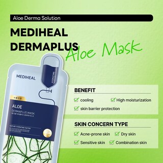Foto 4 | Foto 4 | Mascarilla Mediheal Dermaplus Aloe Hydrating (10 Unidades) - Venta Internacional.