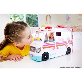 Foto 2 | Foto 2 | Barbie De Juguete Que Transforma La Ambulancia Y La Clínica Con Luces Hkt79 - Venta Internacional.